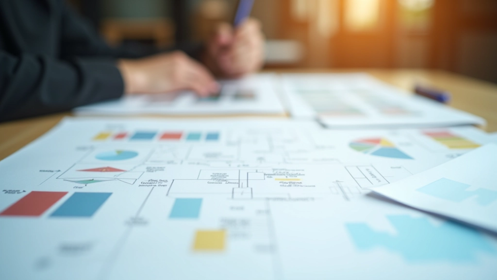 Strategic planning materials and organizational transformation roadmaps displayed on a professional desk